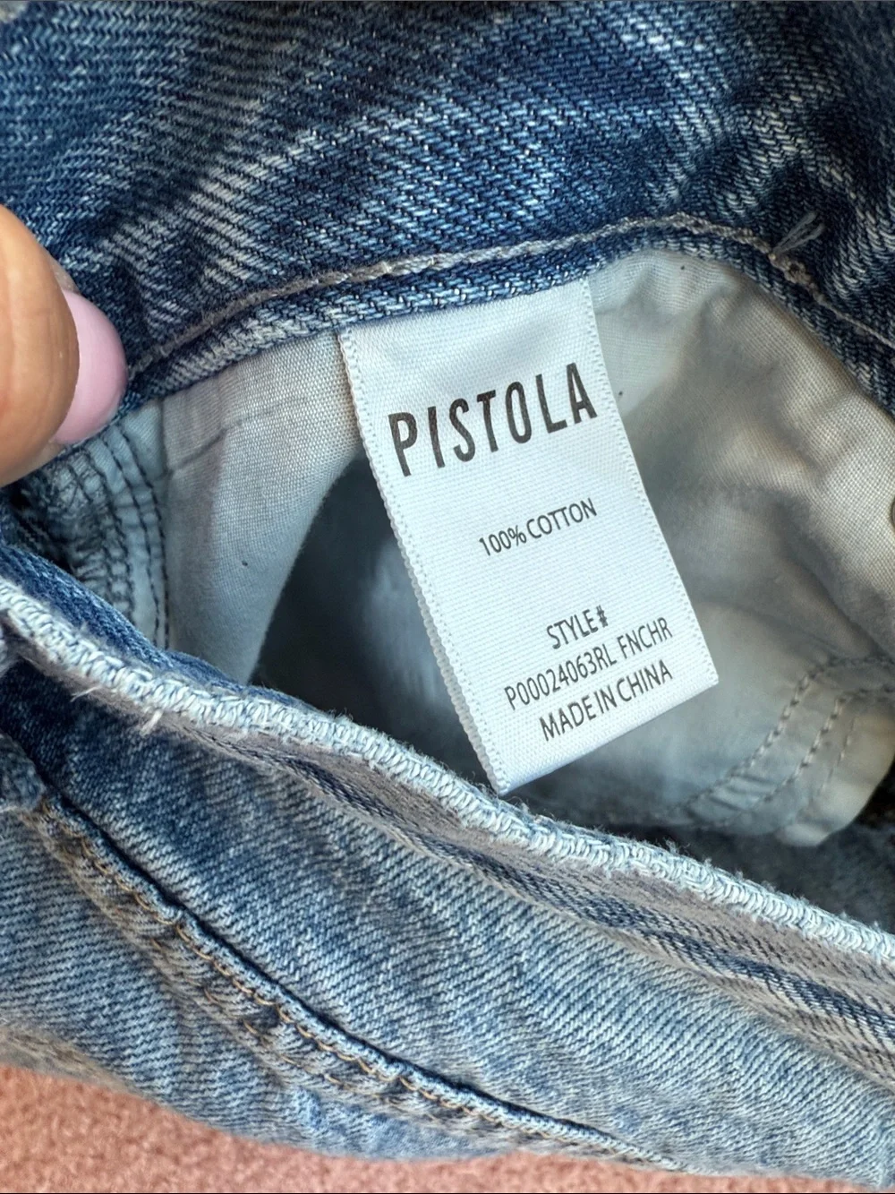 pistola Light Blue High-Rise Denim Cutoff Shorts